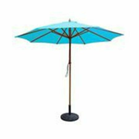 PROPATION 9 Ft. Wood Market Umbrella - Turquoise PR2593369